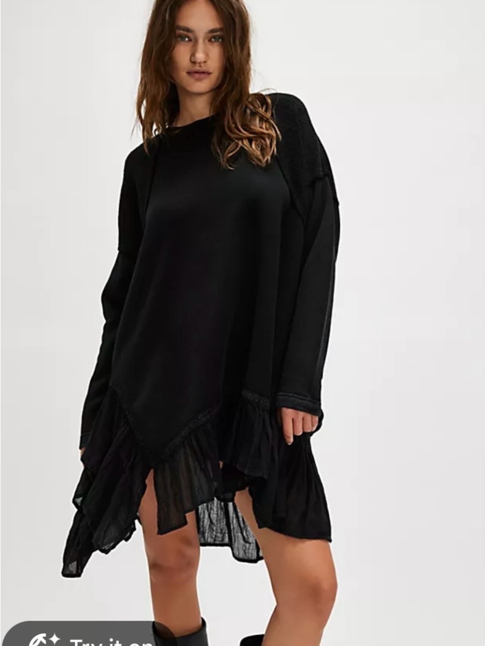 Free people poets mini dress nwt large